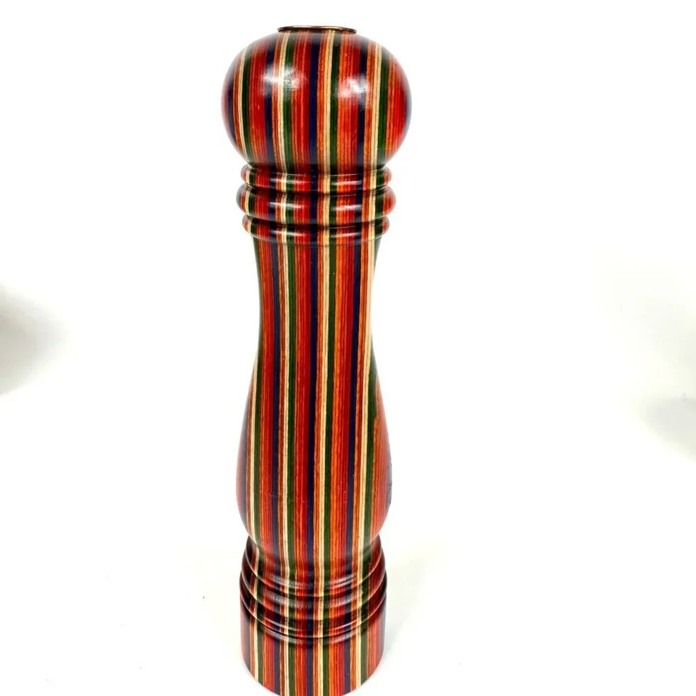 Baltique Marrakesh Collection 8-Inch Refillable Salt Shaker Layered Birch Wood M